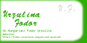 urzulina fodor business card